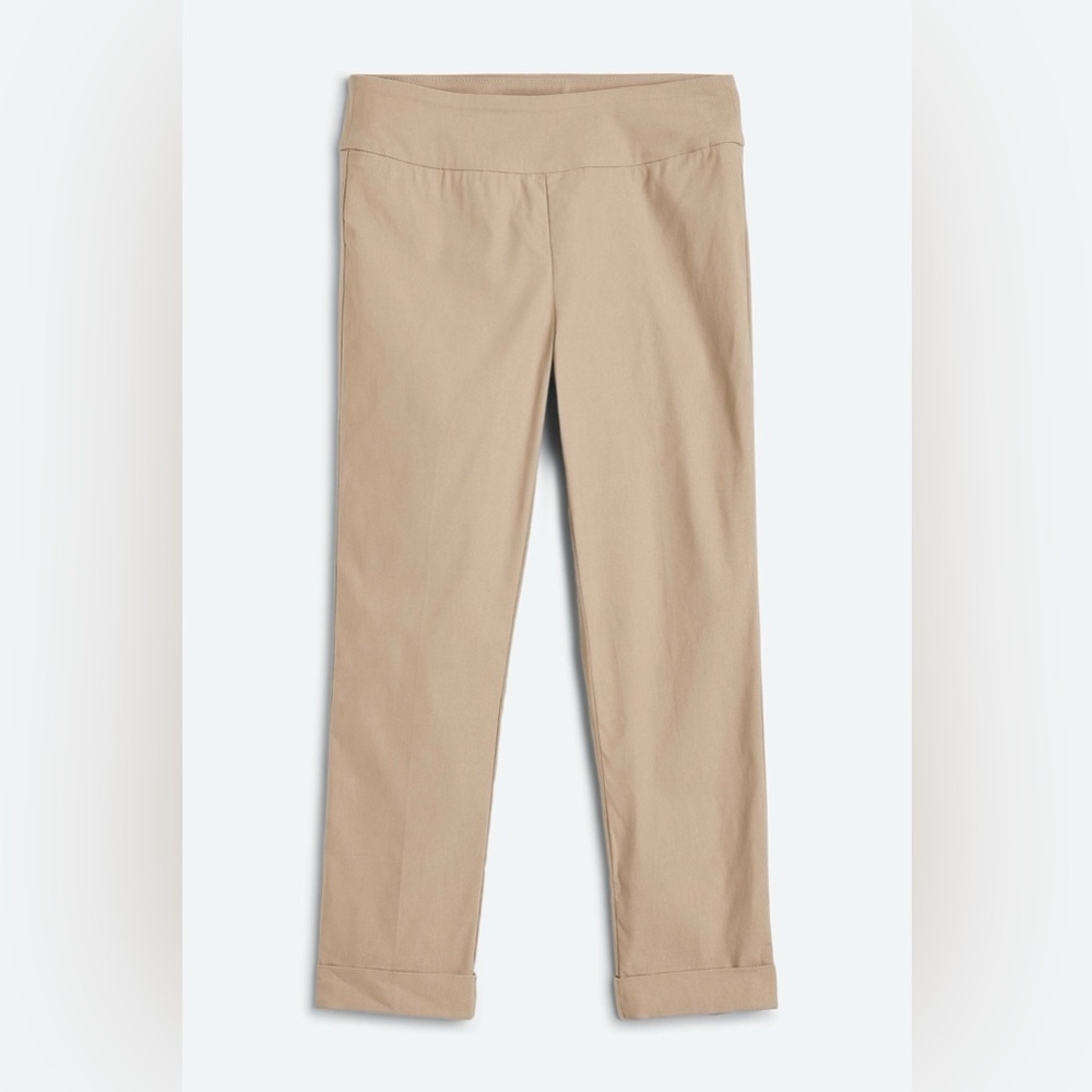 TRIBAL Fia Cuffed Cropped Trouser 12P | Beige